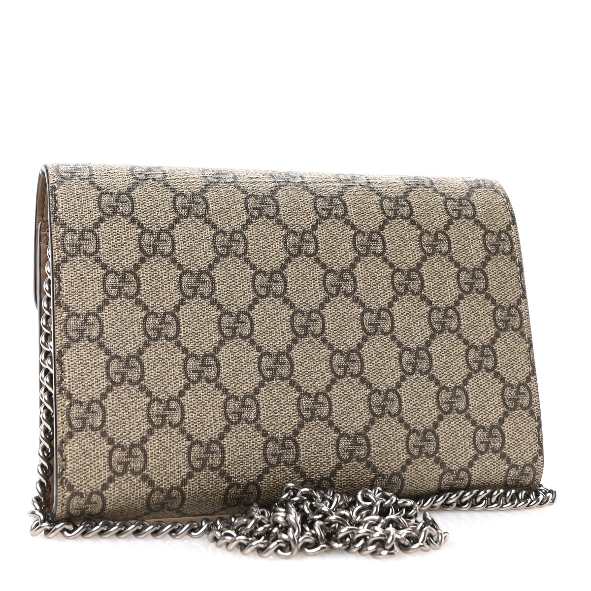 GG Supreme Monogram Mini Dionysus Chain Wallet Beige Taupe