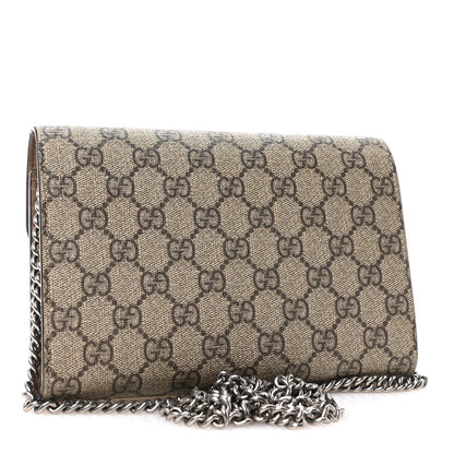 Gucci GG Supreme Monogram Mini Dionysus Chain Wallet Beige Taupe 2 of 10