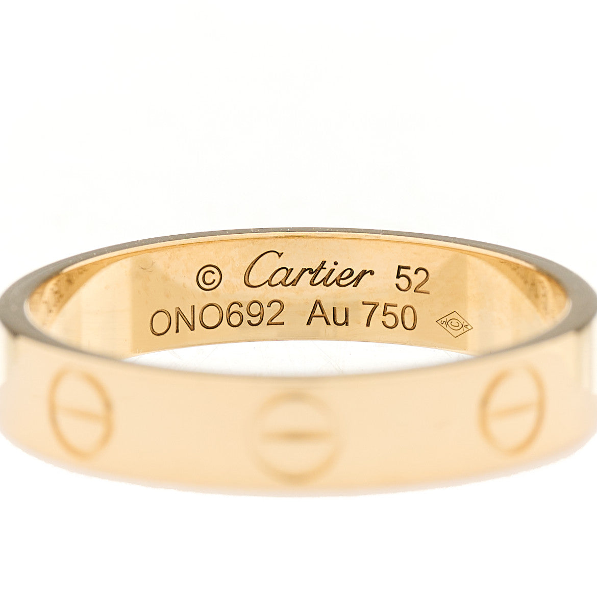 Cartier 18K Yellow Gold 3.5mm LOVE Wedding Band Ring 52 6 4 of 5