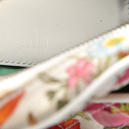 Gucci Canvas Flora Floral Trapuntata Mini Zumi Dome Shoulder Bag White 6 of 9