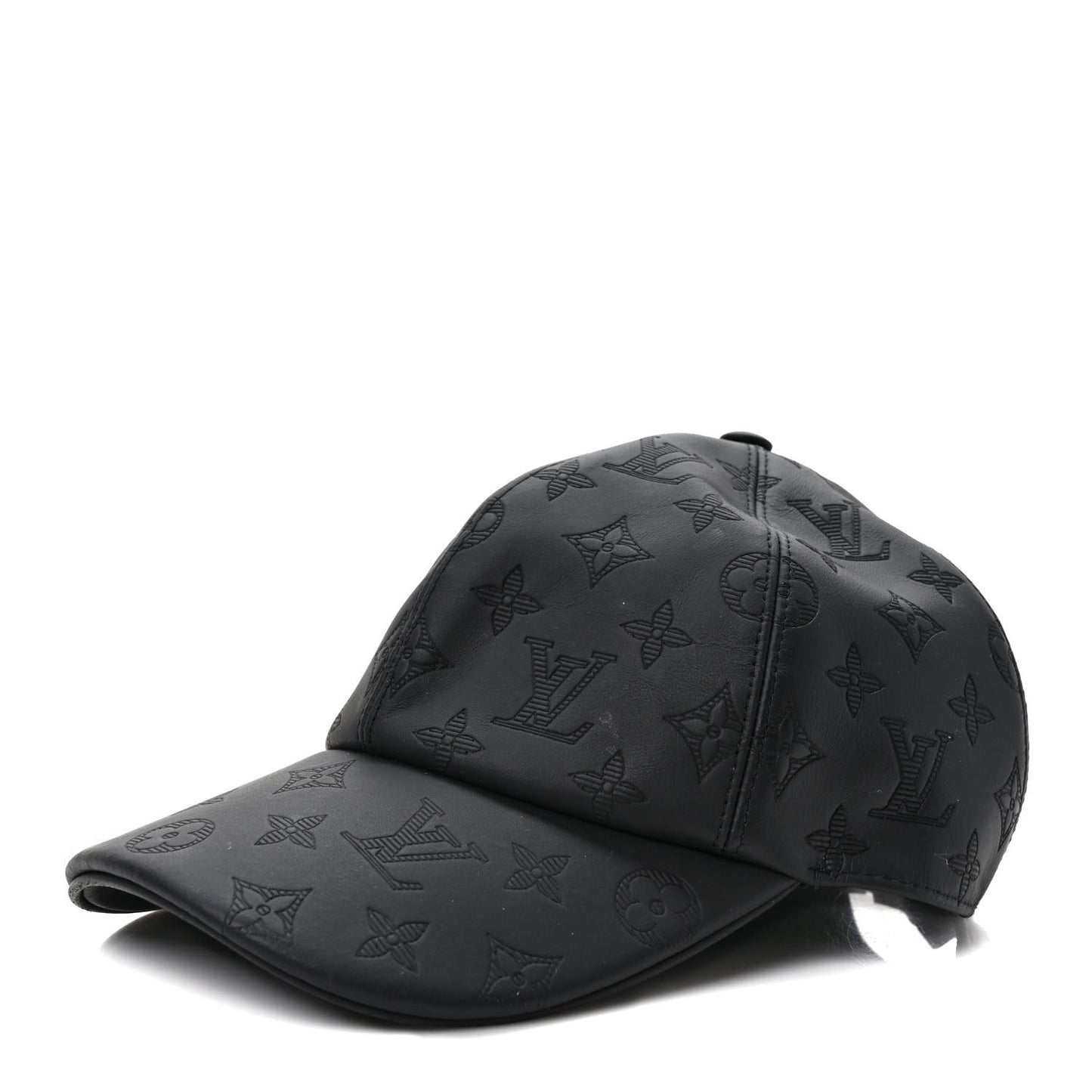 Calfskin Monogram Shadow Baseball Cap Black
