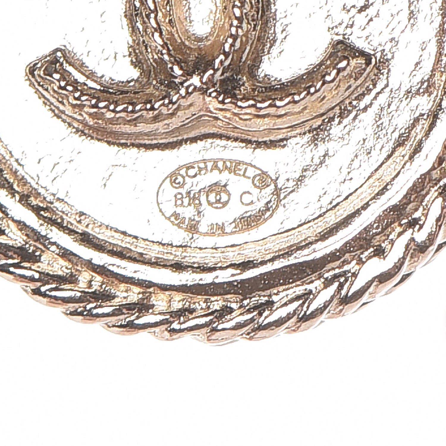Chanel Metal Lambskin CC Chain Link Necklace Gold Dark Pink 5 of 6