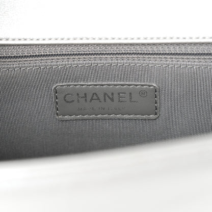 Chanel Metallic Calfskin Quilted New Medium Boy Flap Silver 6 of 14