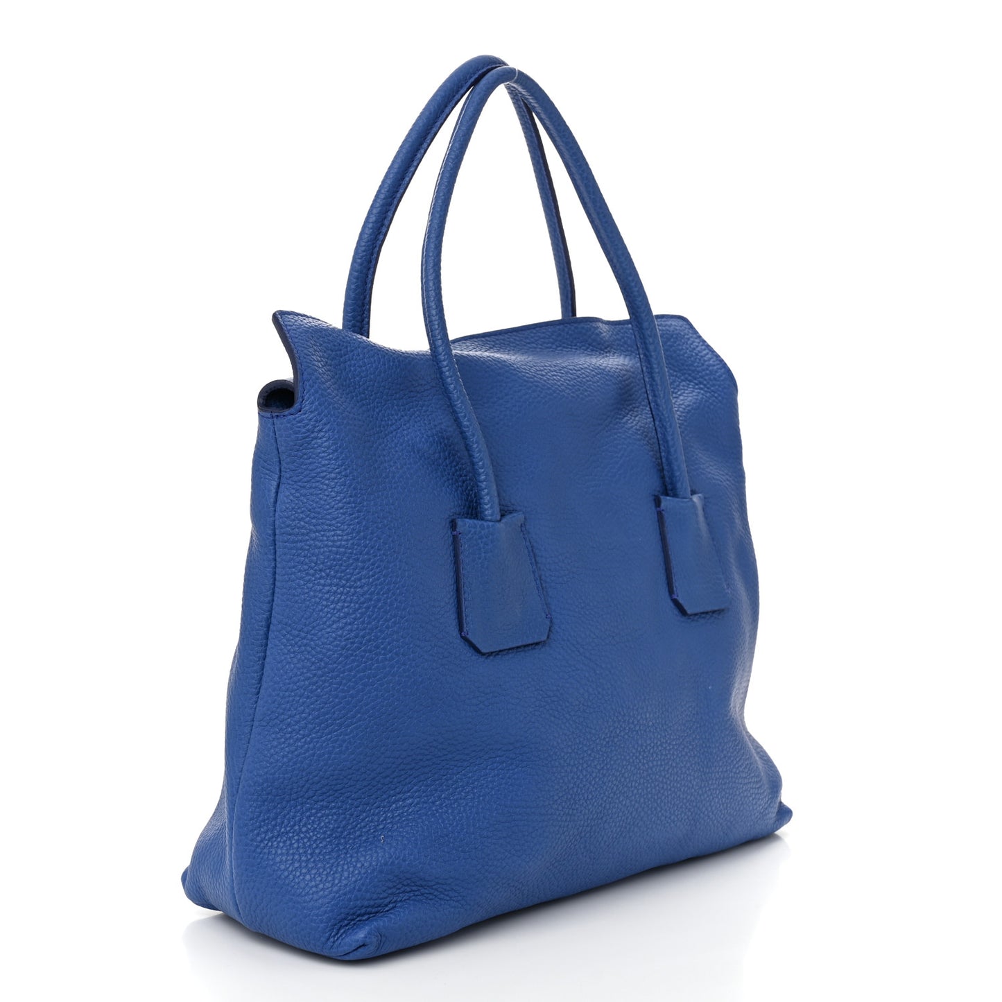 Grainy Calfskin Medium Baynard Tote Brilliant Blue
