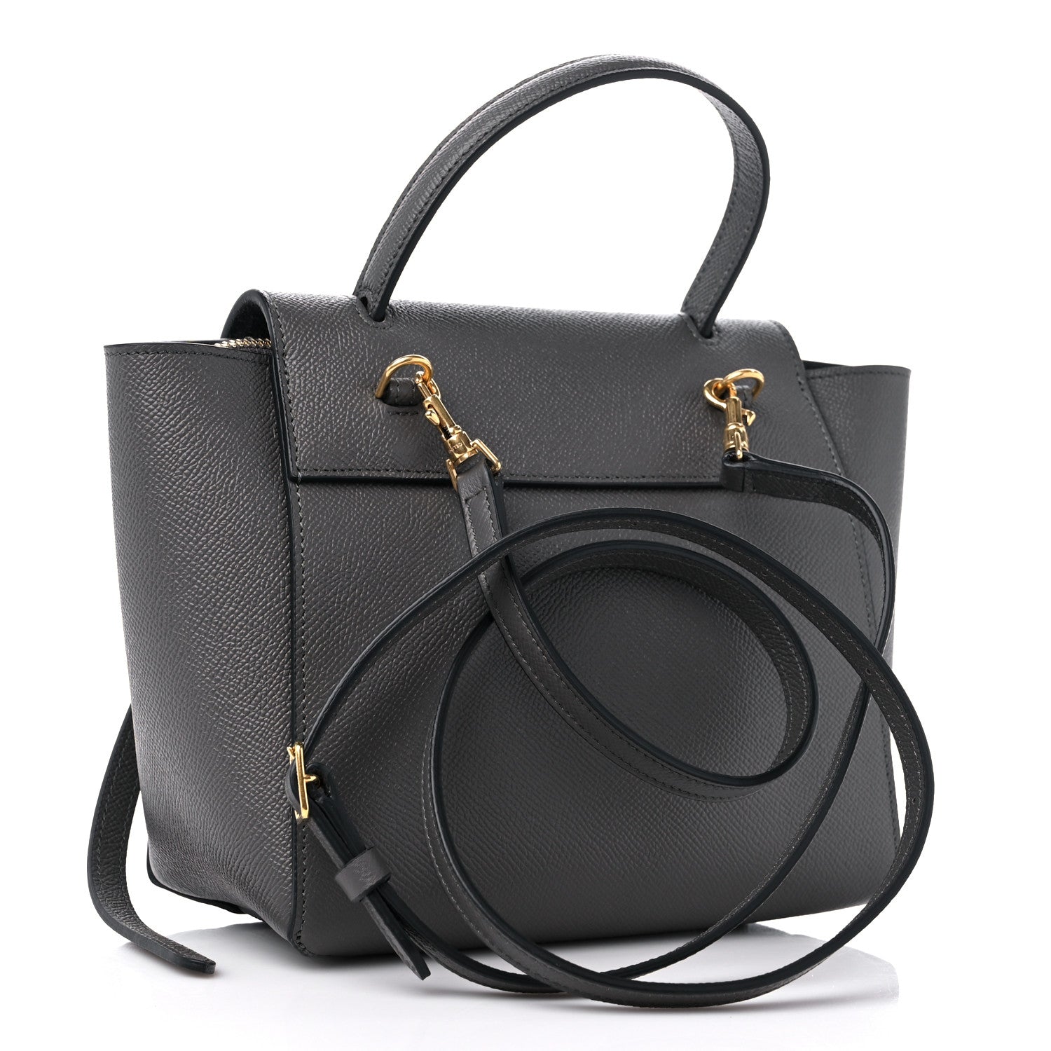 Celine Grained Calfskin Nano Belt Bag Grey 3 of 11