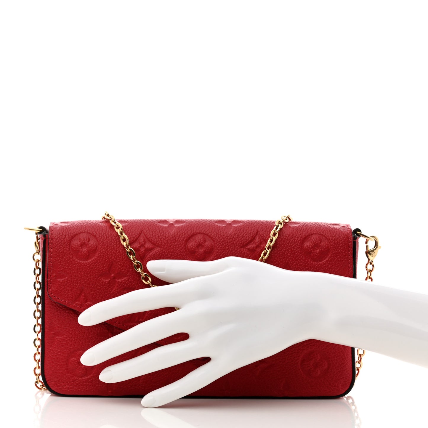 Empreinte Pochette Felicie Chain Wallet Scarlet