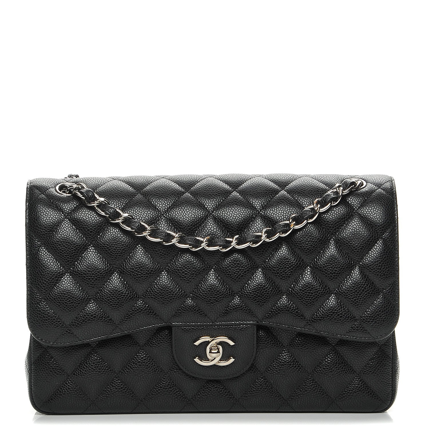 Chanel Caviar Quilted Jumbo Double Flap Black 1 of 8
