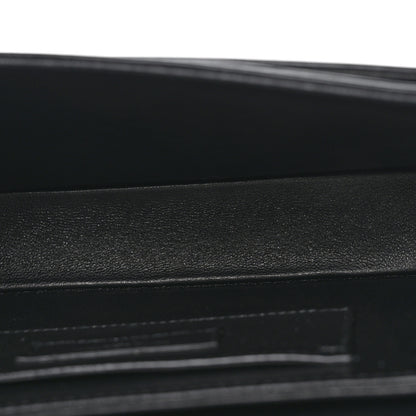 Saint Laurent Glazed Calfskin Monogram Medium Solferino Satchel Black 5 of 10