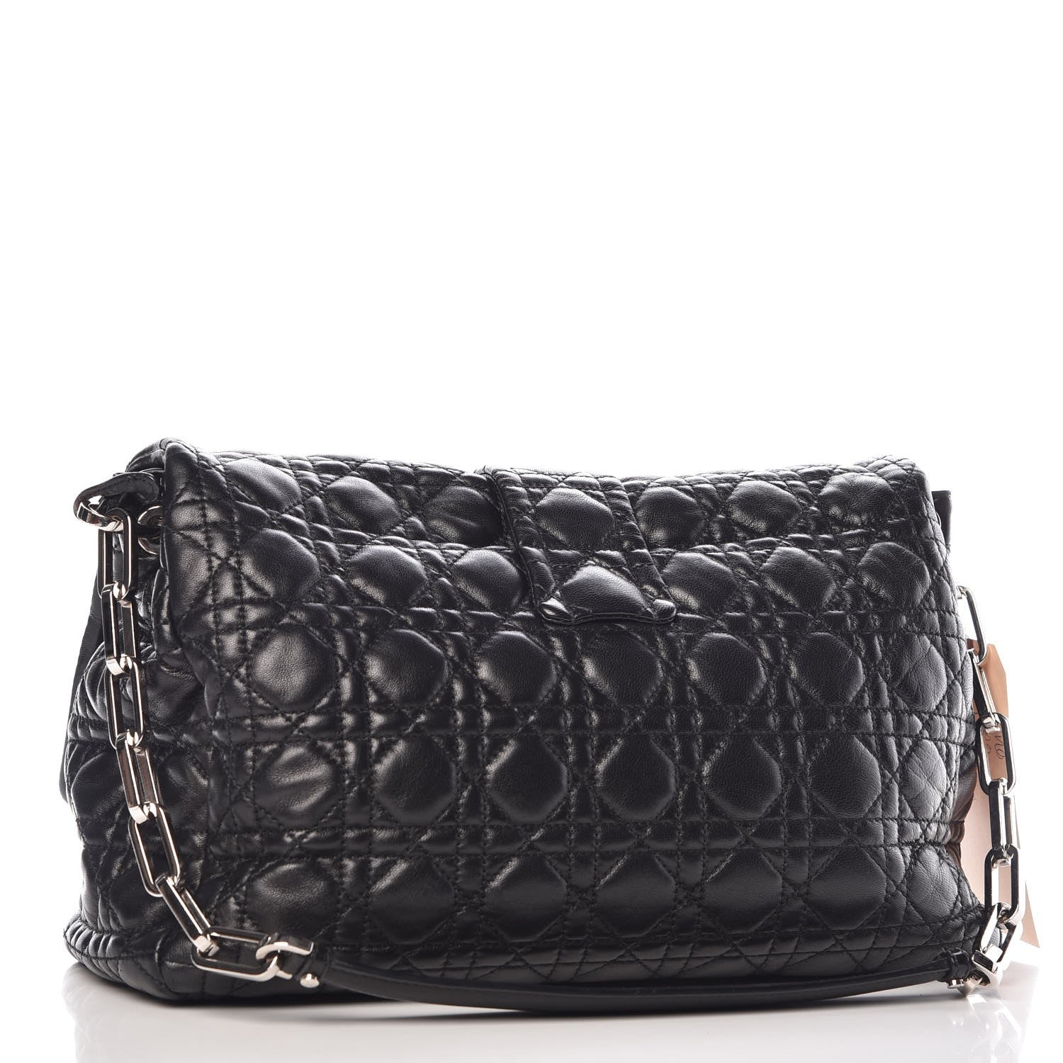 Christian Dior Lambskin Cannage Large New Lock Flap Black 3 of 7