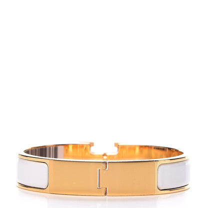 Hermes Enamel Narrow Clic Clac H Bracelet PM White 3 of 5