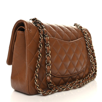 Chanel Lambskin Quilted Medium Double Flap Brown 3 of 11