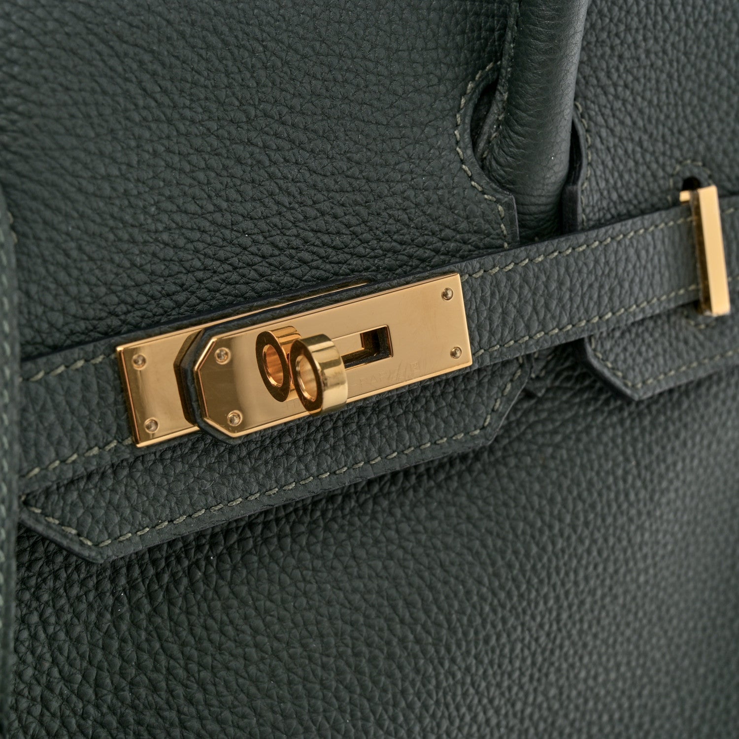 Hermes Togo BIRKIN 30 Vert Fonce 11 of 12