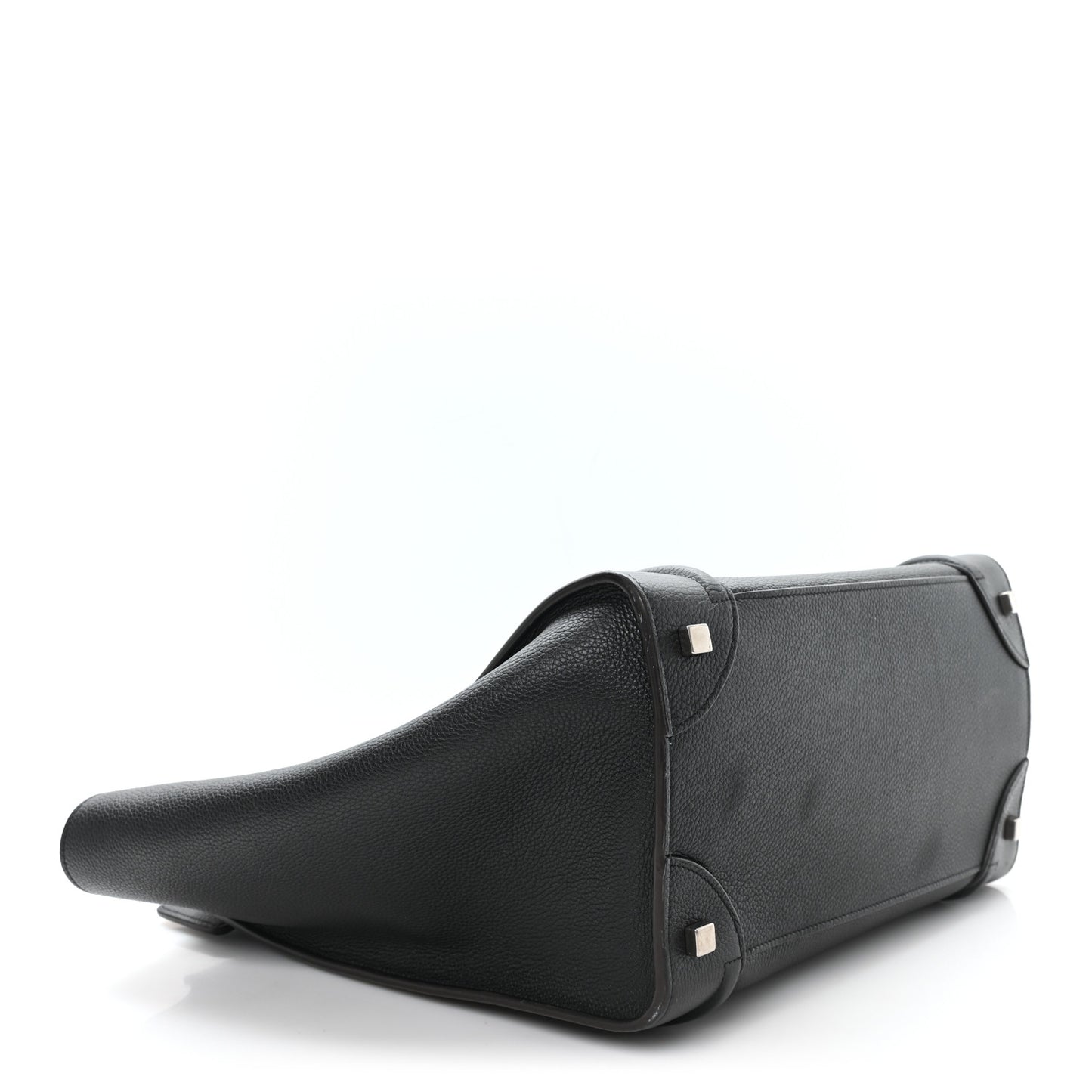 Drummed Calfskin Mini Luggage Black