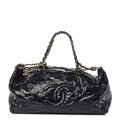 Chanel Vinyl Medium Rock and Chain Bowler Black 1 of 10