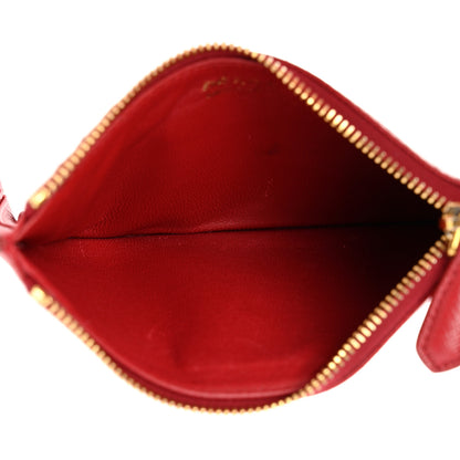 Prada Saffiano Zip Card Holder Fuoco 6 of 7