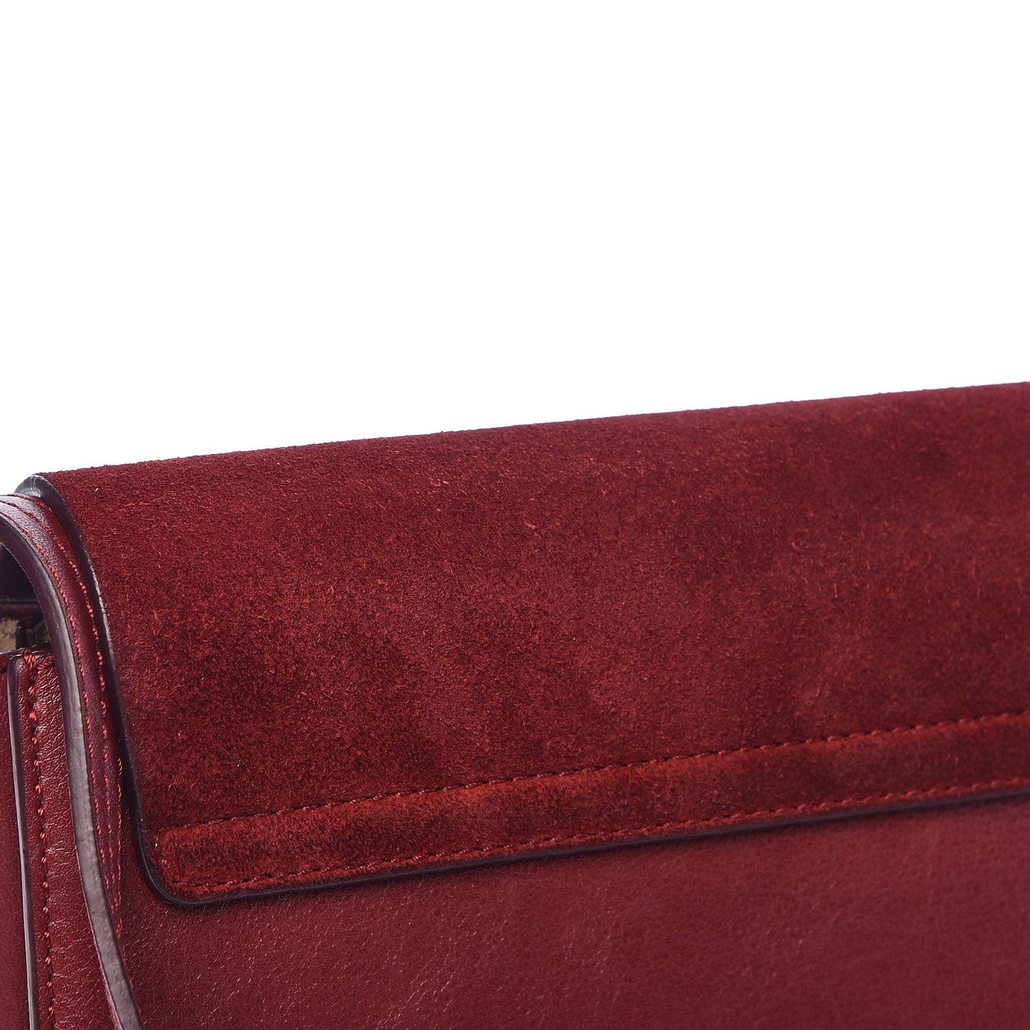 Suede Calfskin Small Faye Shoulder Bag Plum Purple