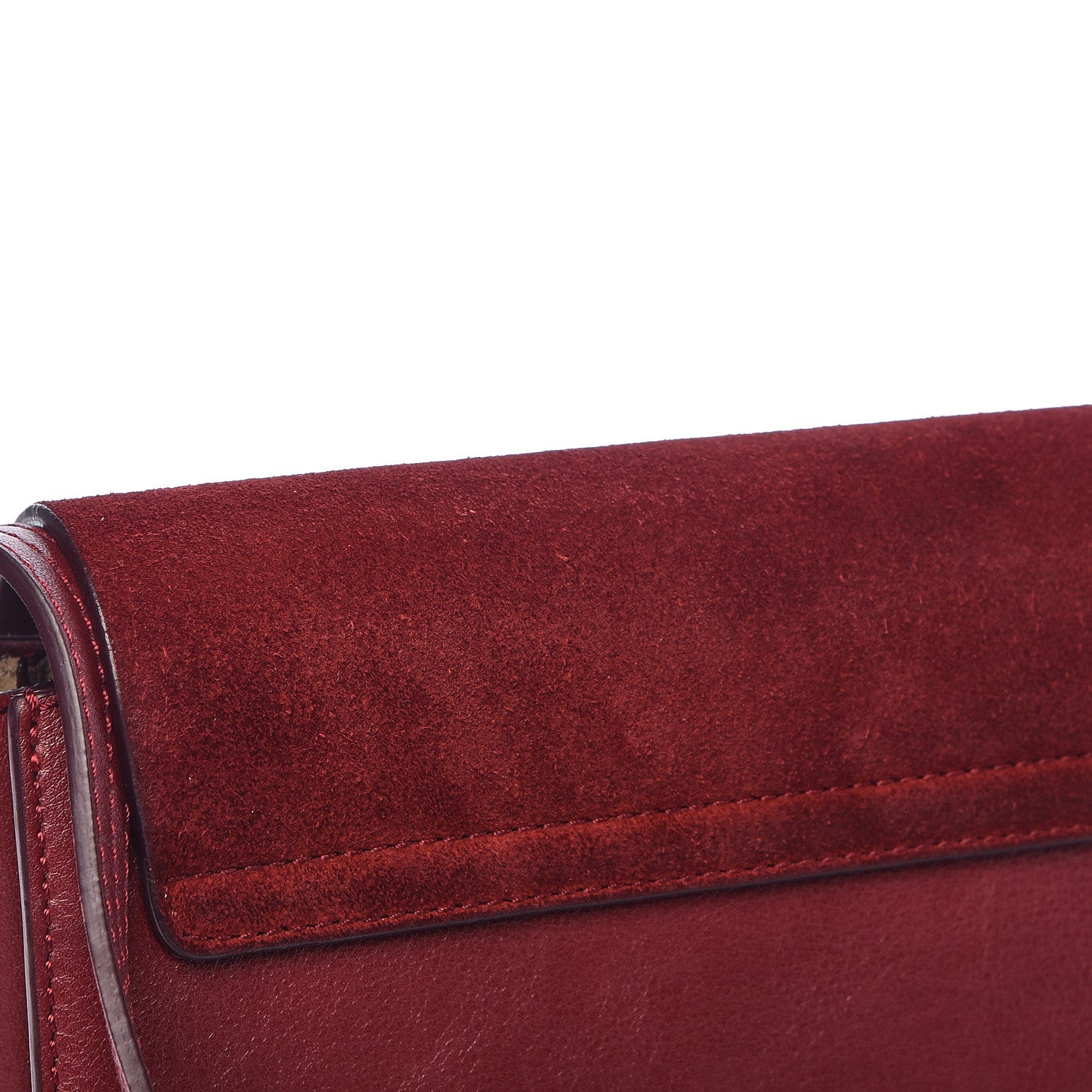 Chloe Suede Calfskin Small Faye Shoulder Bag Plum Purple 15 of 17