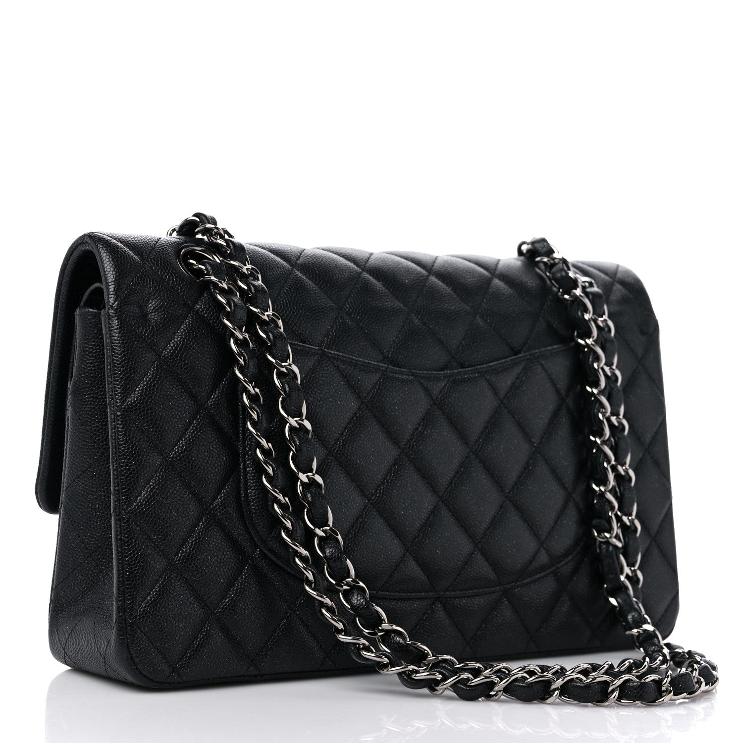 Chanel Iridescent Caviar Quilted Medium Double Flap Black 3 of 10