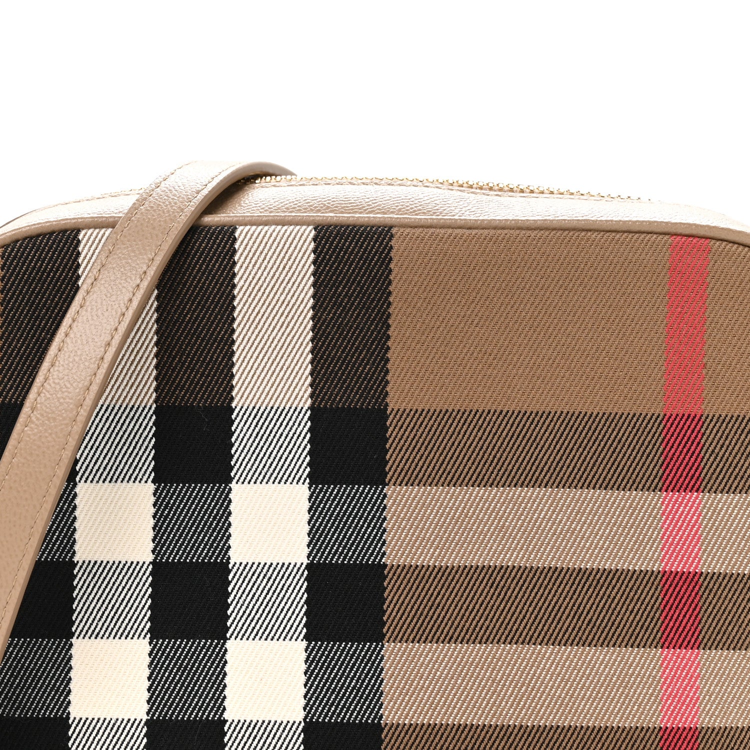 Burberry Calfskin House Check Small Camera Bag Chestnut Beige 9 of 12