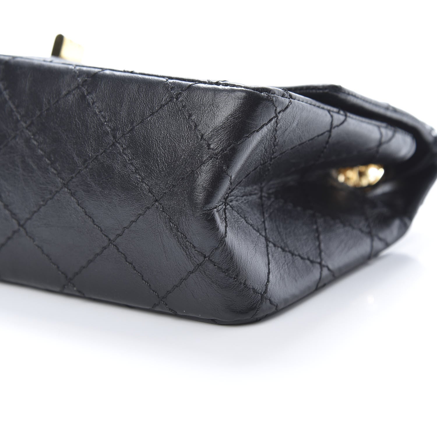 Chanel Aged Calfskin Quilted 2.55 Reissue Mini Flap Black 10 of 12