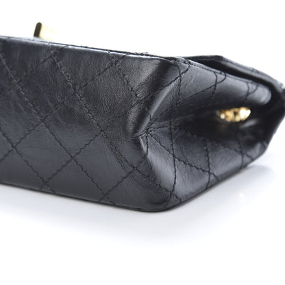 Chanel Aged Calfskin Quilted 2.55 Reissue Mini Flap Black 10 of 12