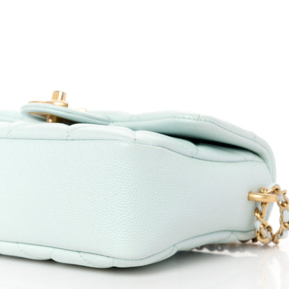 Chanel Iridescent Caviar Quilted Mini My Perfect Flap Light Green 11 of 11