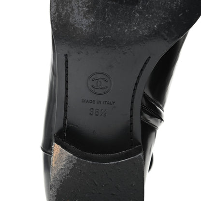 Chanel Patent Short Ankle Boots 38.5 Black 7 of 12