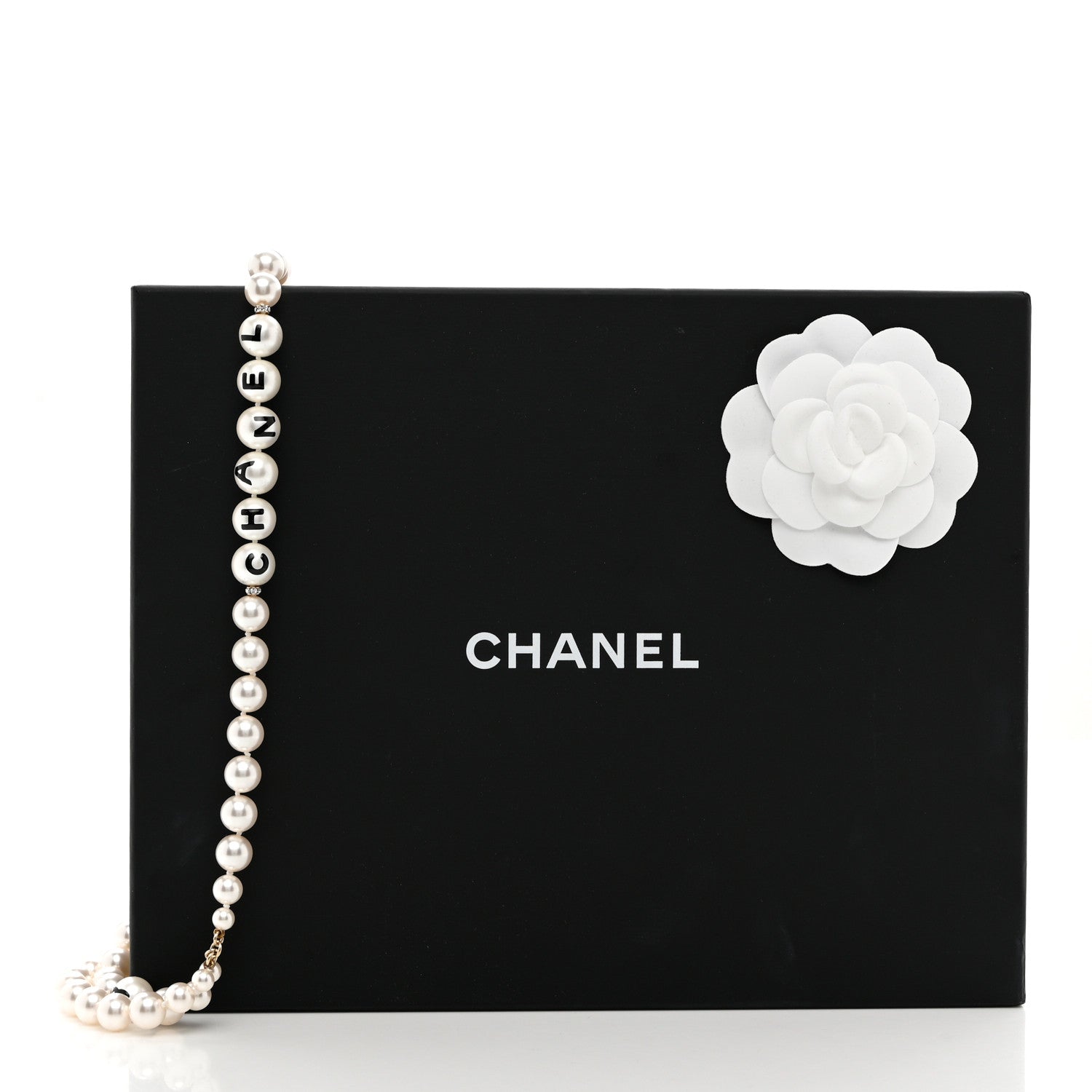 Chanel Pearl Crystal CC Logo Belt 85 Gold 4 of 4