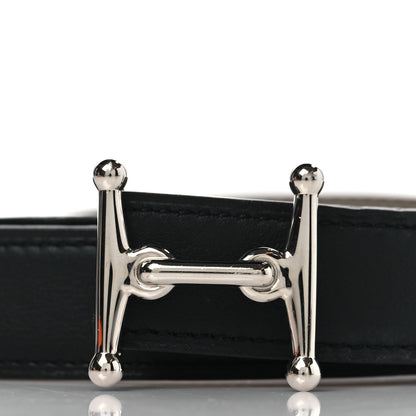 Hermes Epsom Swift 24mm Mors H Belt 95 38 Etoupe Black 2 of 7