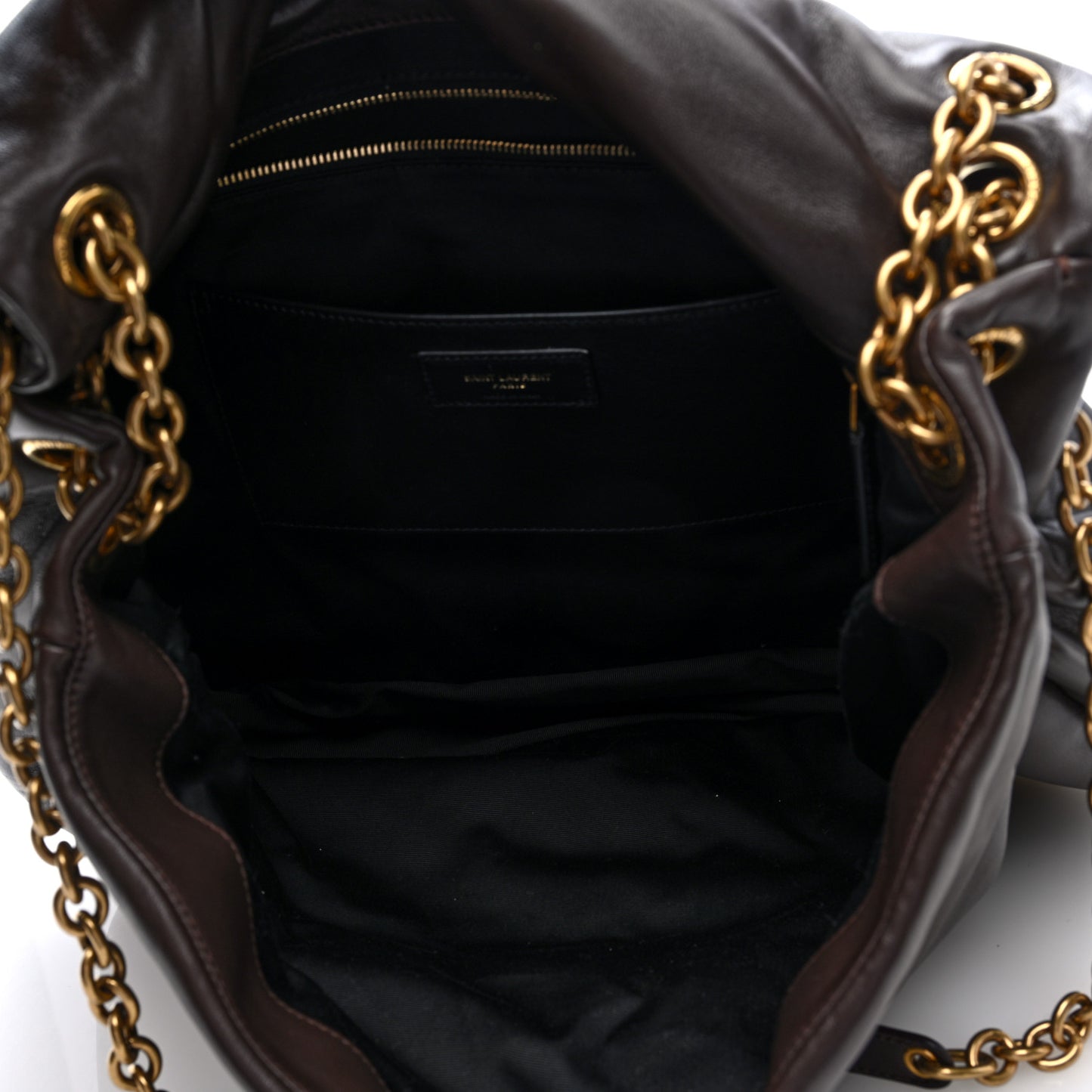 Lambskin Matelasse Monogram Large Jamie 4.3 Dark Sweet Chocolate