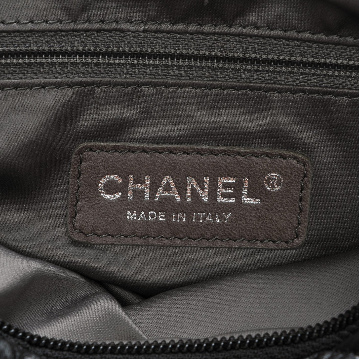 Lambskin Quilted Hidden Chain Bowler Black