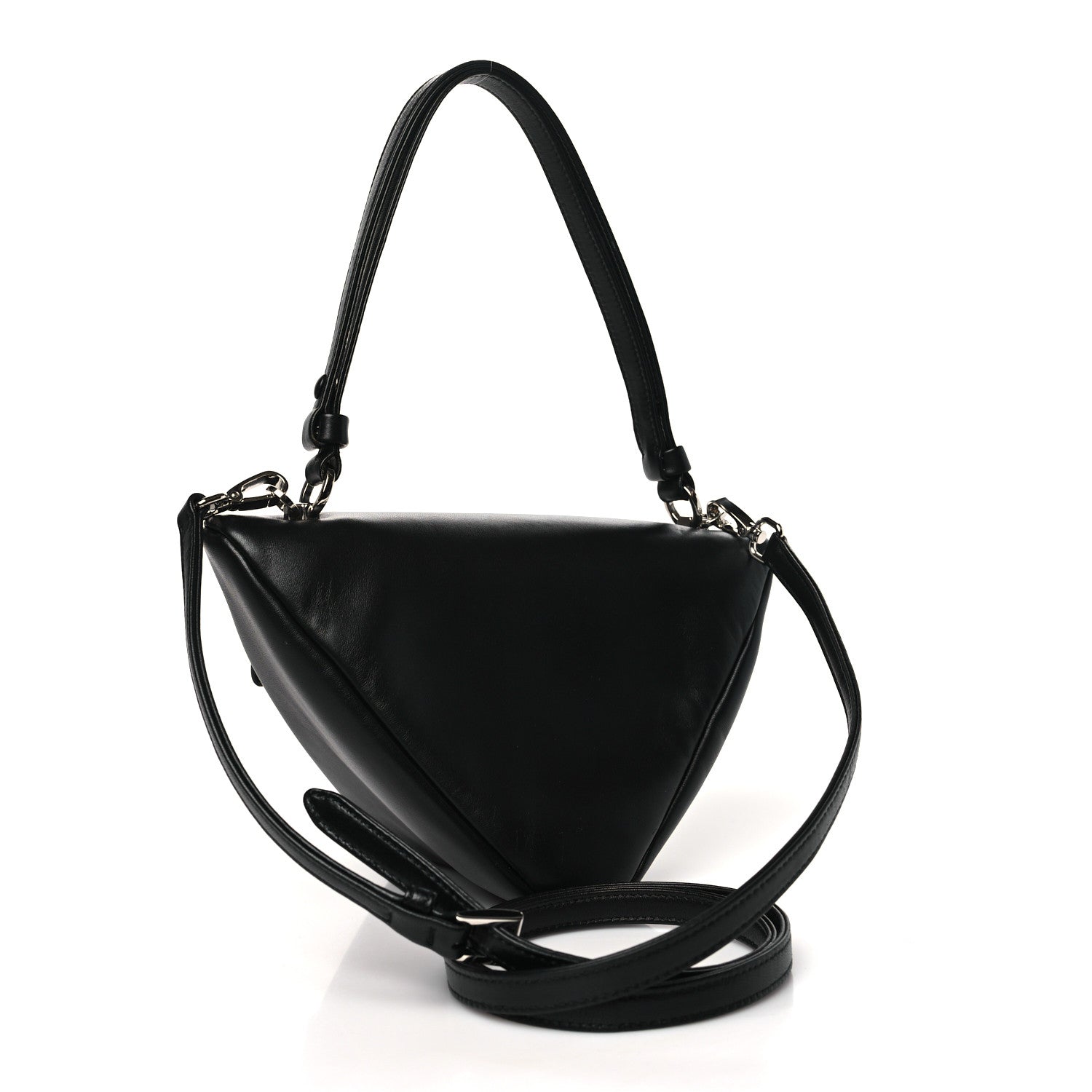 Prada Nappa Padded Signaux Triangle Crossbody Black 3 of 9