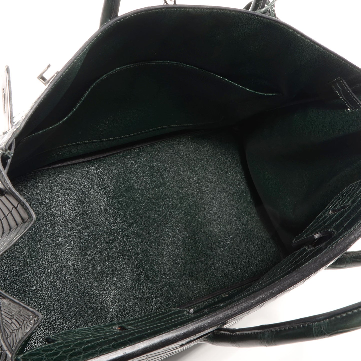 Matte Porosus Crocodile Birkin 40 Vert Fonce