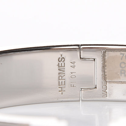 Hermes Enamel Narrow Clic Clac H Bracelet PM Rose Nacarat 4 of 7