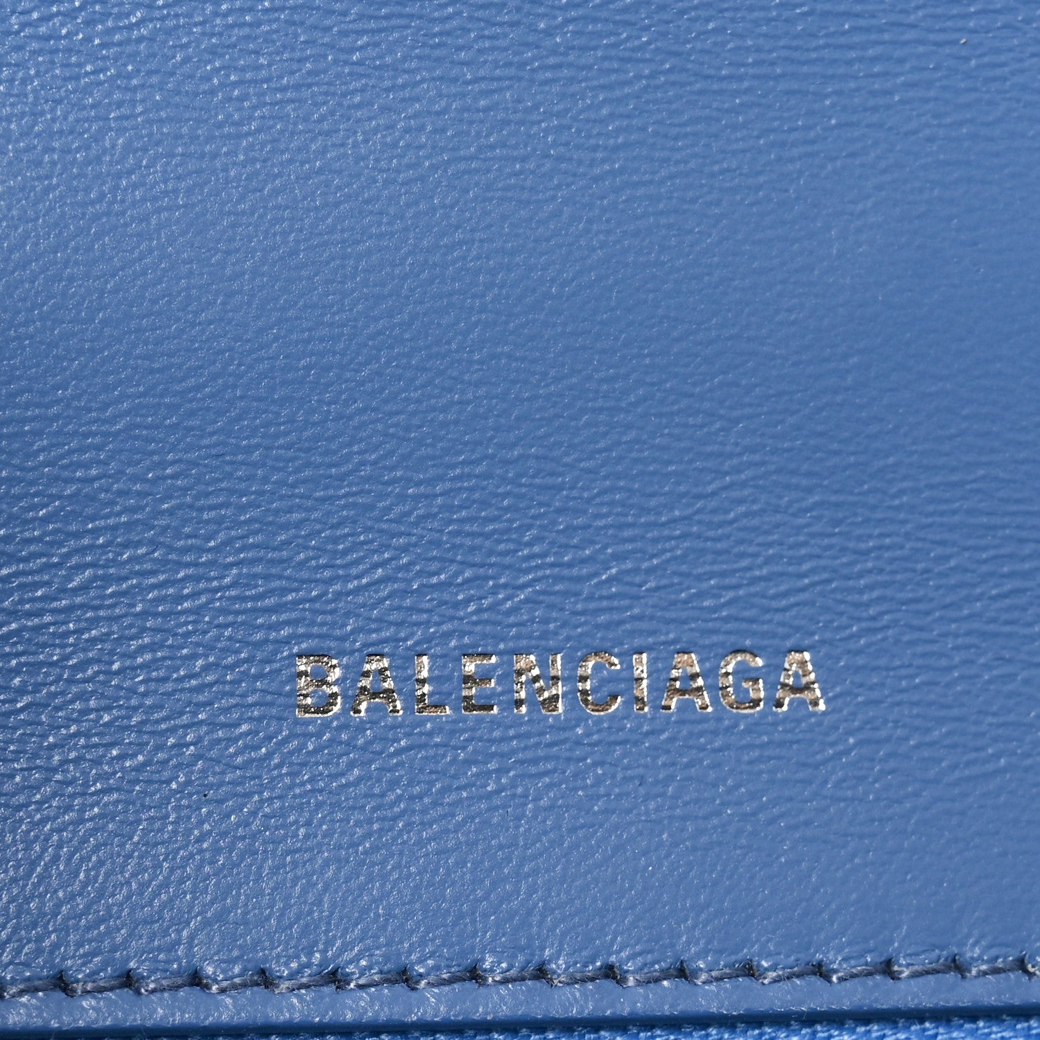Balenciaga Denim BB Monogram Small Hourglass Top Handle Bag Blue 6 of 10