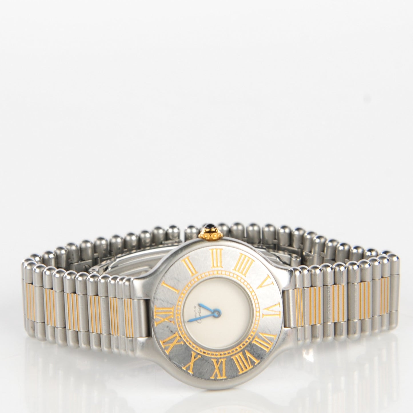 Stainless Steel 18K Yellow Gold 28mm Must De 21 Watch