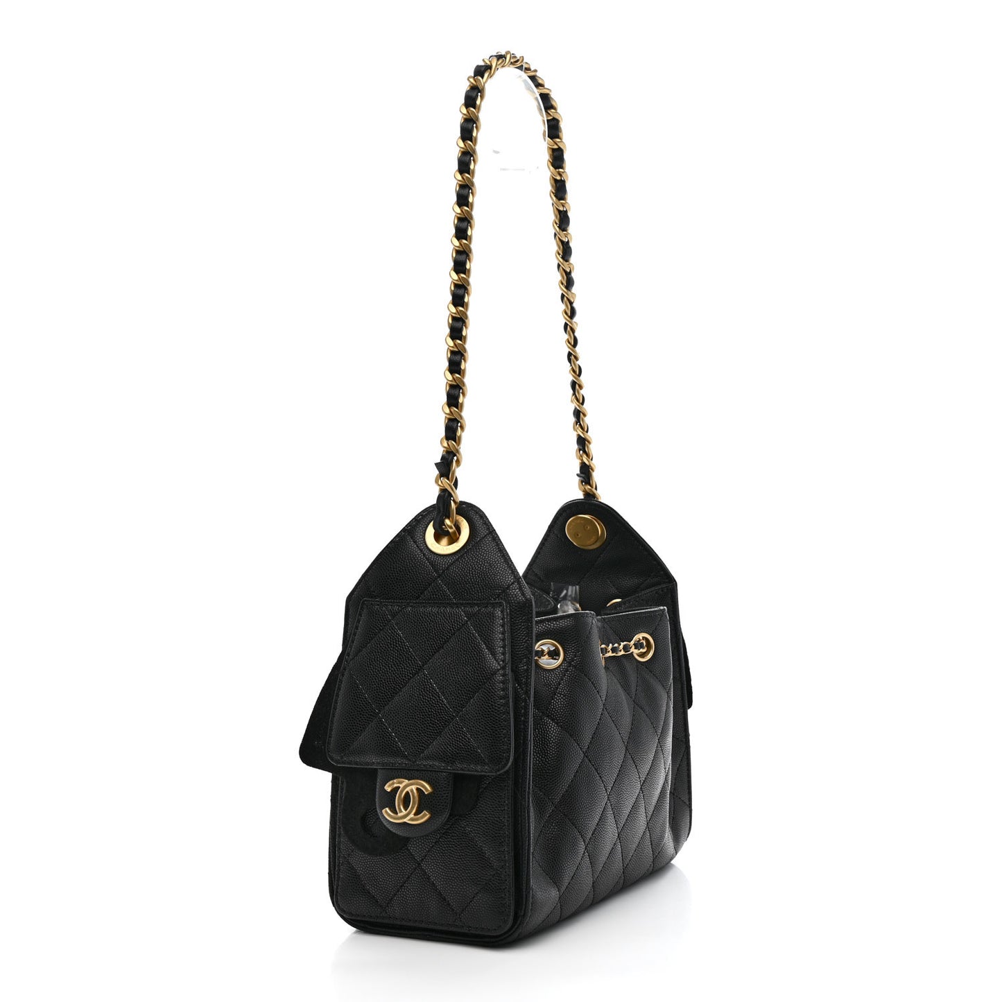 Caviar Quilted Mini Chanel 25 Handbag Black
