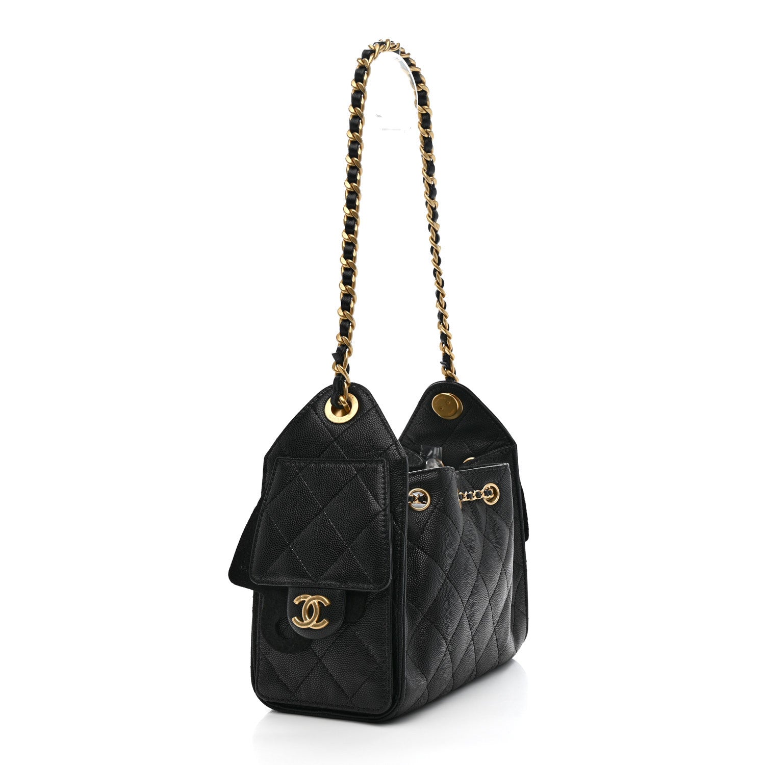 Chanel Caviar Quilted Mini Chanel 25 Handbag Black 3 of 11