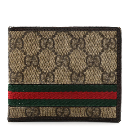 Gucci GG Plus Monogram Web Bi-Fold Wallet Dark Brown 1 of 6