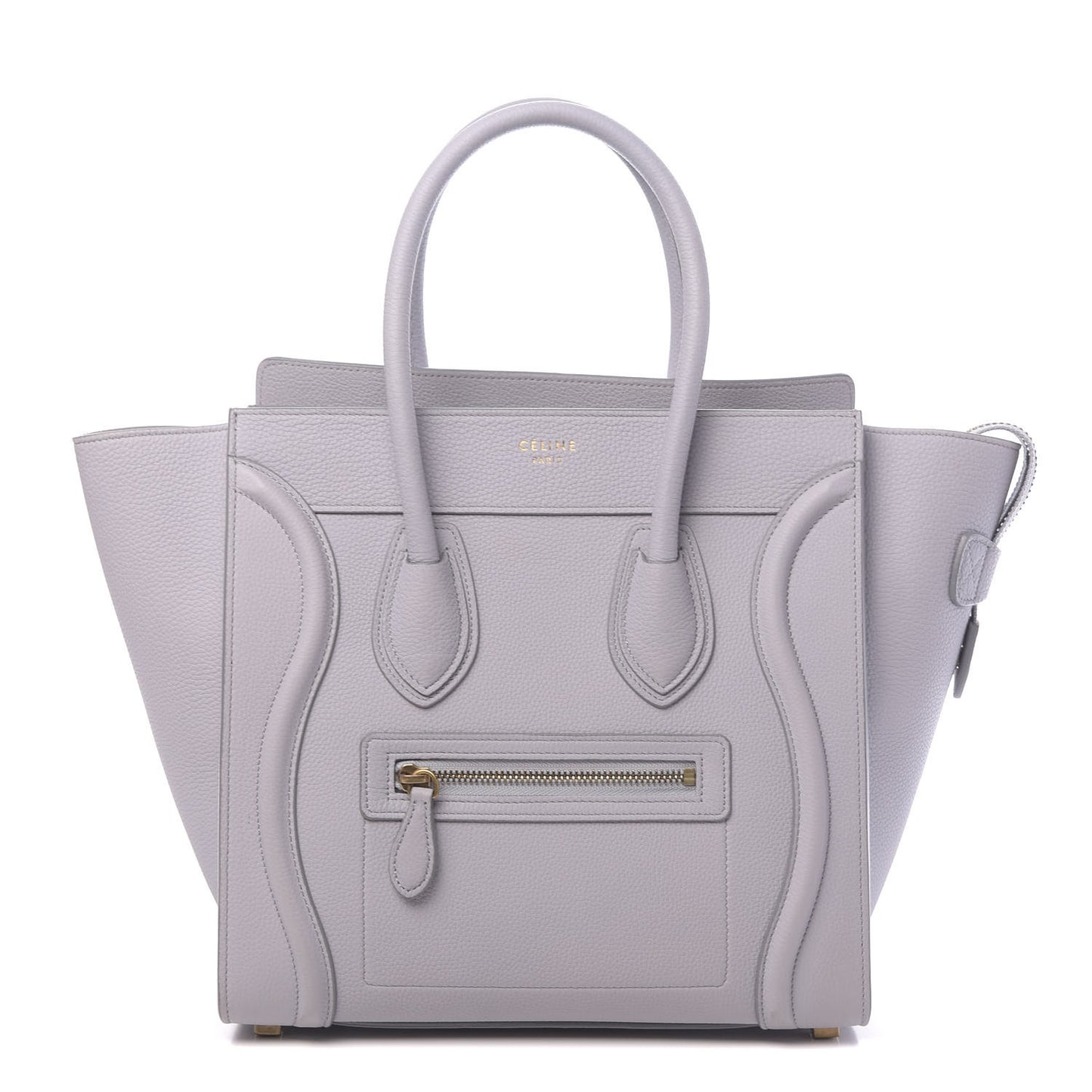 Drummed Calfskin Micro Luggage Magnolia