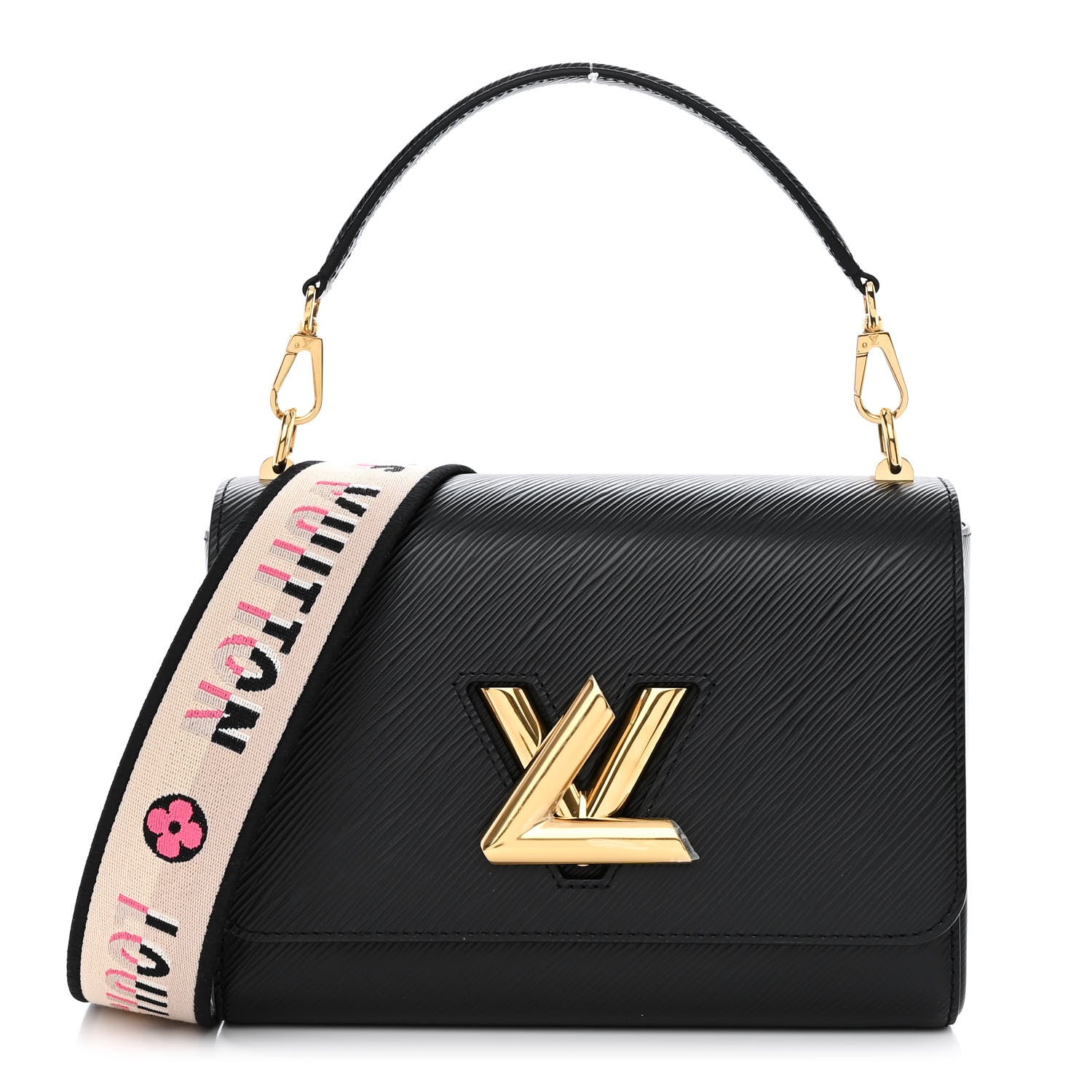 Louis Vuitton Epi Twist Top Handle Shoulder Bag MM Black 3 of 10