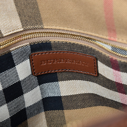 Burberry Bridle Calfskin Broguing Small Orchard Bowling Bag Dark Tan 5 of 13