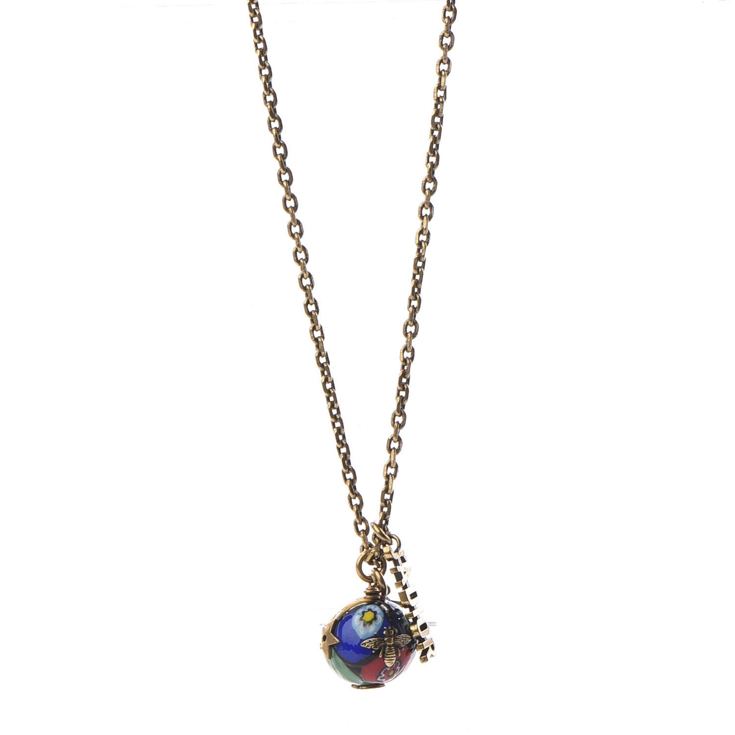 Metal J'adior D-Murrine Necklace Aged Gold Multicolor