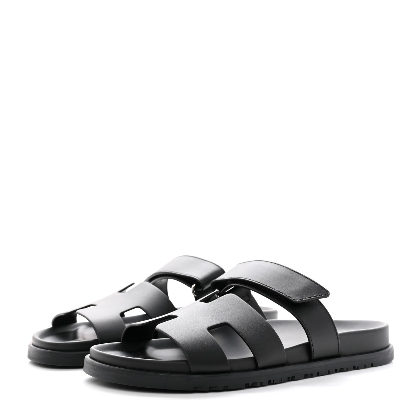 Calfskin Womens Chypre Sandals 40.5 Black