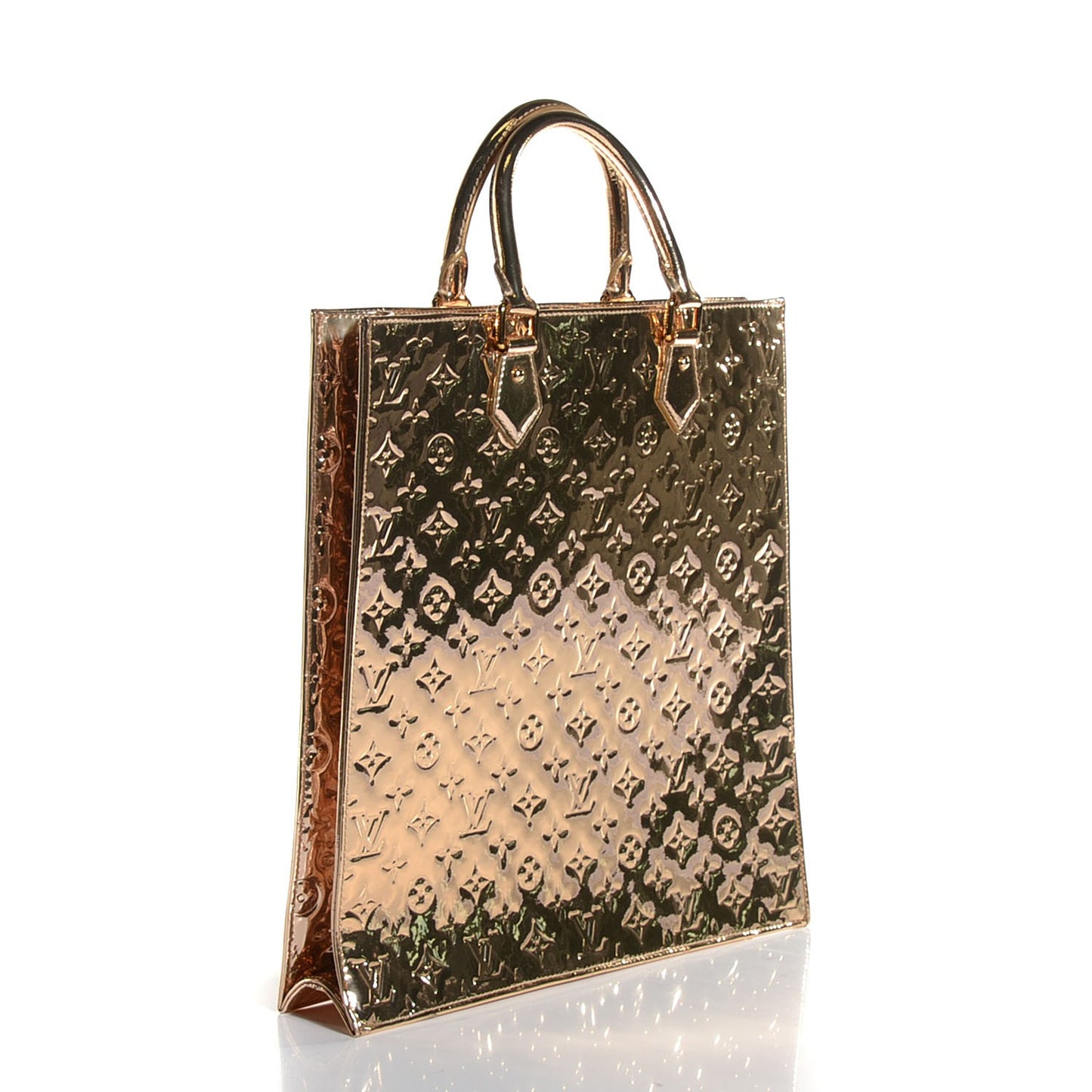 Monogram Miroir Sac Plat Gold