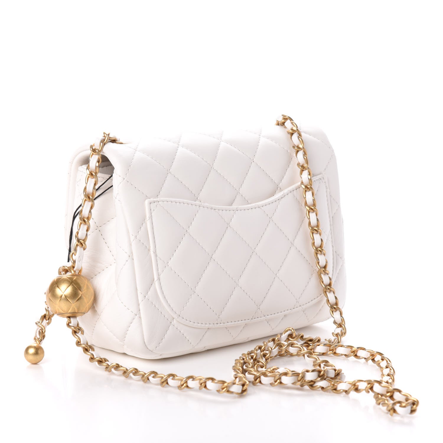 Chanel Lambskin Quilted Mini Pearl Crush Flap White 3 of 10