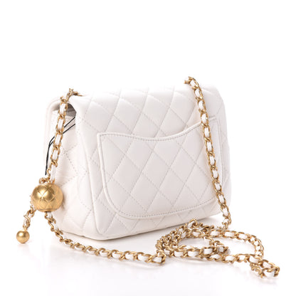 Chanel Lambskin Quilted Mini Pearl Crush Flap White 3 of 10