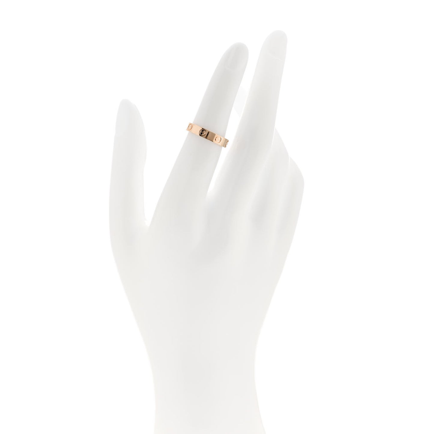 18K Pink Gold 3.5mm LOVE Wedding Band Ring 50 5.25