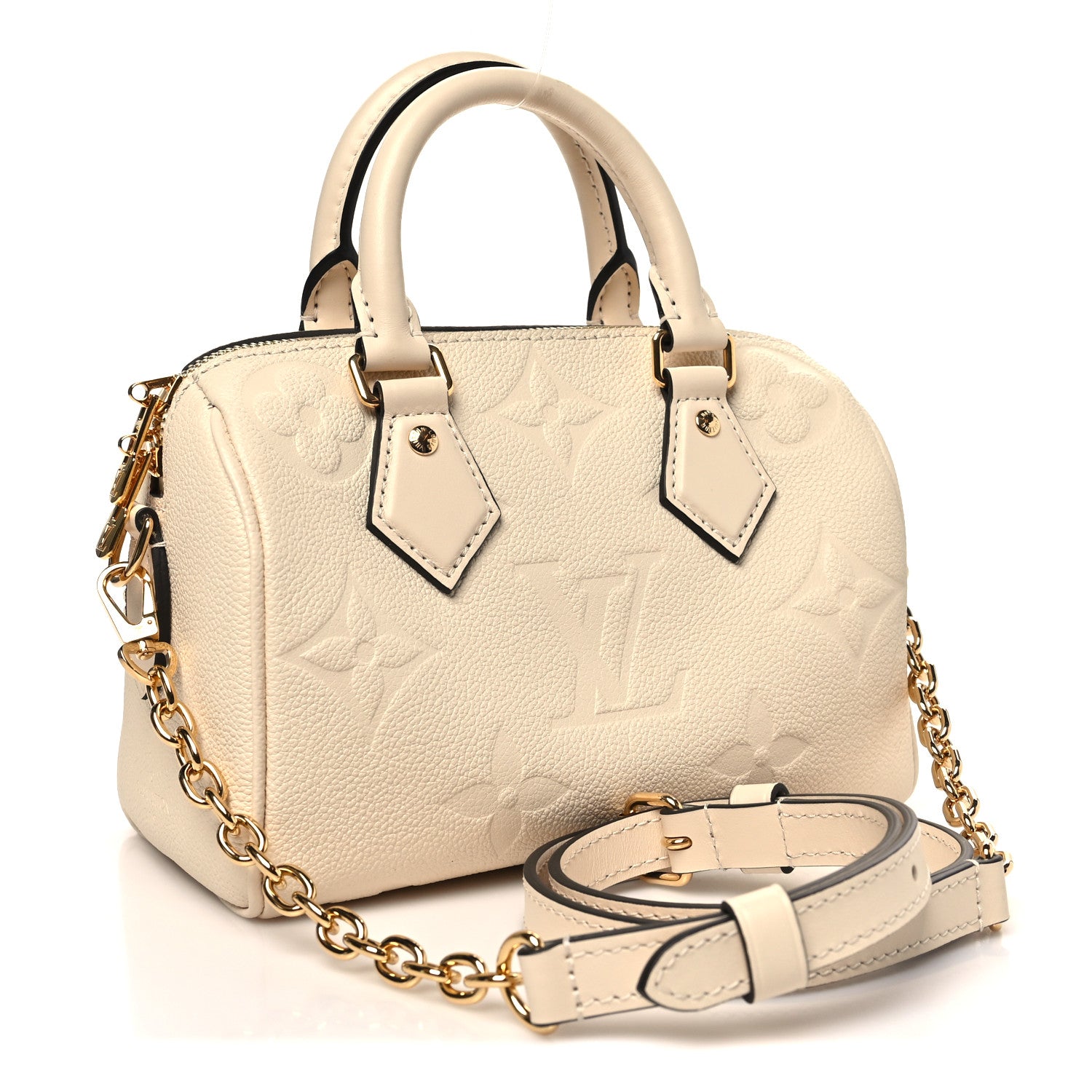 Louis Vuitton Empreinte Monogram Giant Speedy Bandouliere 20 Creme 2 of 9