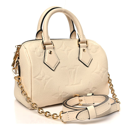 Louis Vuitton Empreinte Monogram Giant Speedy Bandouliere 20 Creme 2 of 9
